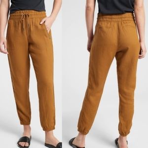 Athleta Cabo Linen Jogger in Toasted Ochre